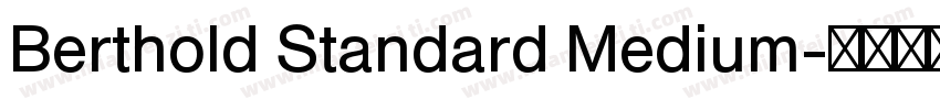 Berthold Standard Medium字体转换